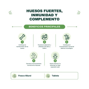 Vitamina D 1,000 UI - 60 Tabletas - Sunvit