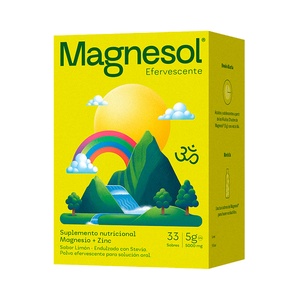 Magnesio + Zinc - Sabor Limón - 33 Sobres Efervescentes - Magnesol