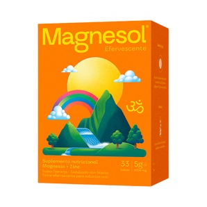Magnesio + Zinc - Sabor Naranja - 33 Sobres Efervescentes - Magnesol