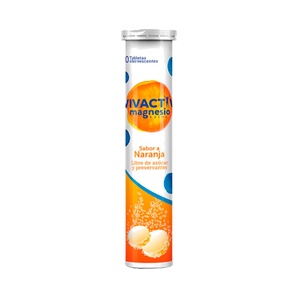 Magnesio + Zinc - Sabor Naranja - 20 Tabletas Efervescentes - Vivactiv