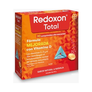 Redoxon Total - Sabor Naranja - 30 Comprimidos Efervescentes