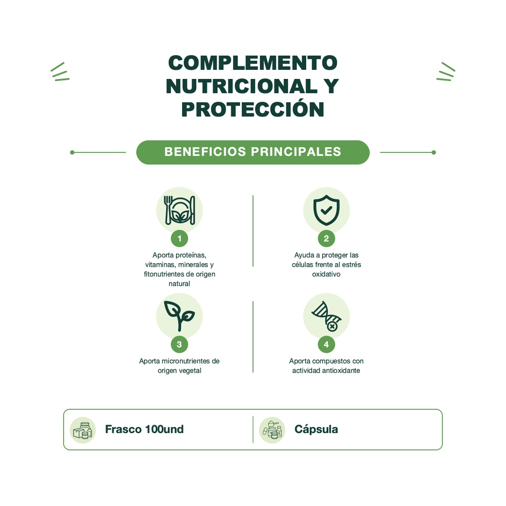 Espirulina - 100 Cápsulas - Lima Naturals