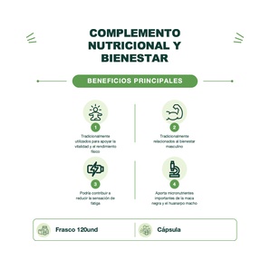 Huanarpo Macho y Maca Negra - Energy Green - 120 Cápsulas - Amazon Andes