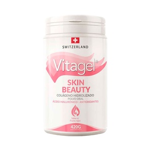 Colágeno Hidrolizado + Ácido Hialurónico + Antioxidantes - Skin Beauty - 420 g - Vitagel