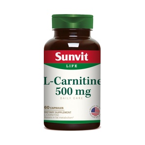 L Carnitina 500 mg - 60 Cápsulas - Sunvit