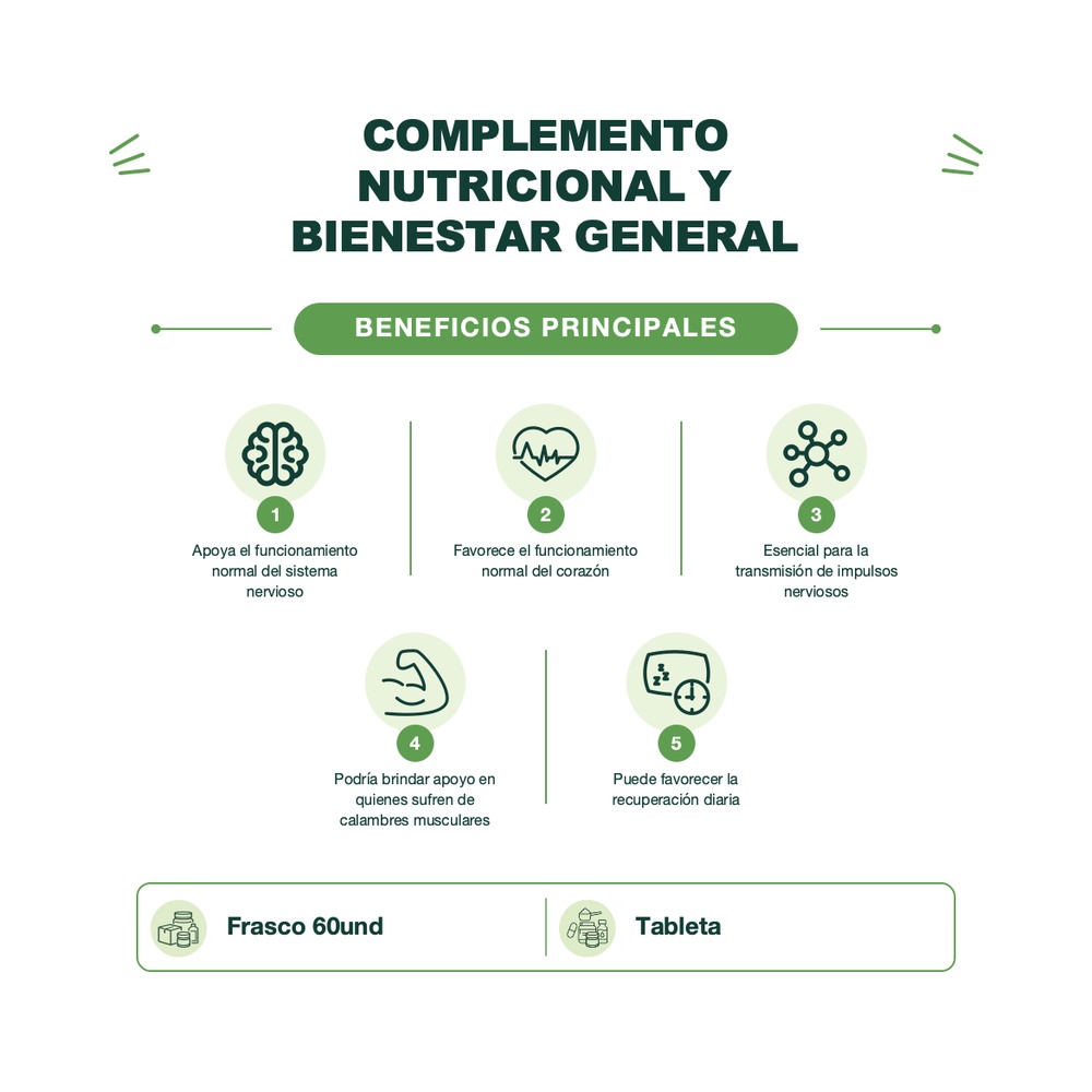 Magnesio 500 mg - 60 Tabletas - Sunvit