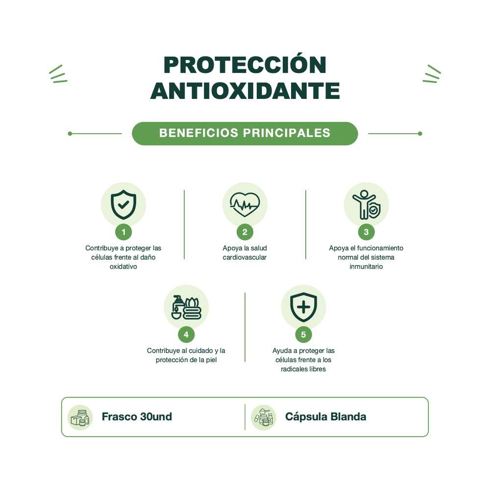 Vitamina E 400 UI - 30 Cápsulas Blandas - Sunvit