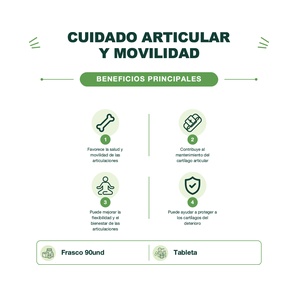 Glucosamina, Condroitina y MSM - Gluc 500 / Chond 400 - 90 Tabletas - Sunvit