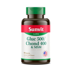 Glucosamina, Condroitina y MSM - Gluc 500 / Chond 400 - 90 Tabletas - Sunvit