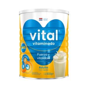 Vital Vitaminado Fuerza y Vitalidad Adulto - Sabor Vainilla - 900 g - Vital