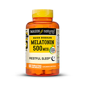 Melatonina Sublingual 500mcg - 60 tabletas - Mason Natural