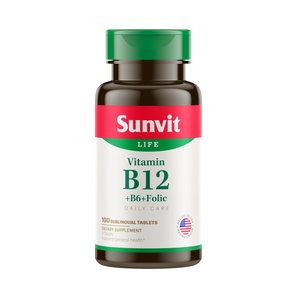 Vitamina B12 + B6 + B9 - 100 Tabletas Sublinguales - Sunvit