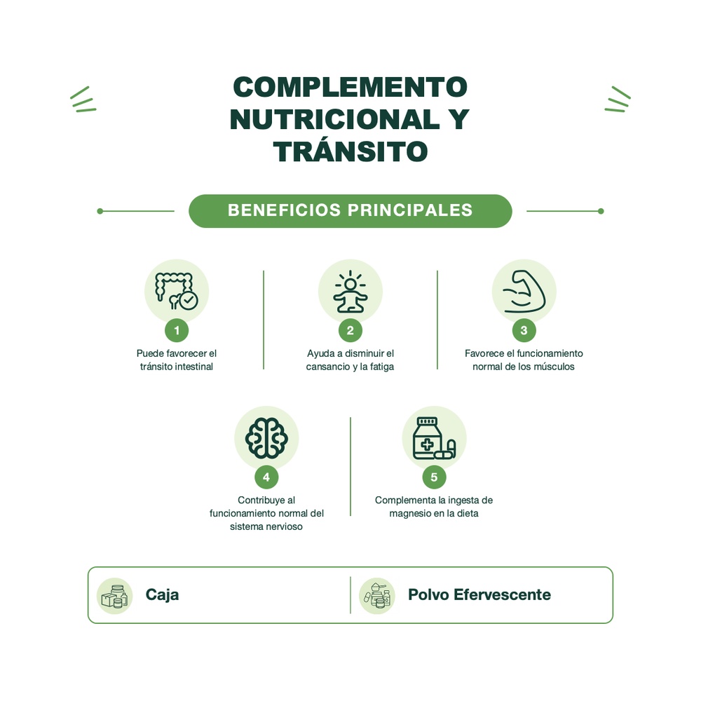 Magnesio Citrato - Sabor Naranja - 30 Sobres Efervescentes - Mujer Aguaje