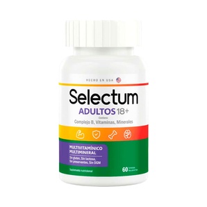 Multivitamínico y Multimineral - Adultos 18+ - 60 Tabletas Recubiertas - Selectum