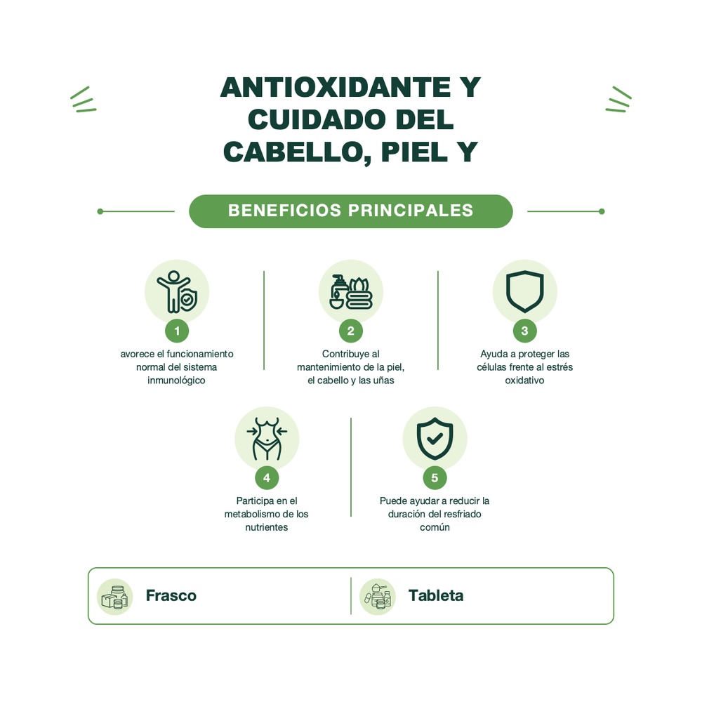 Zinc 30 mg - 100 Tabletas - Sunvit
