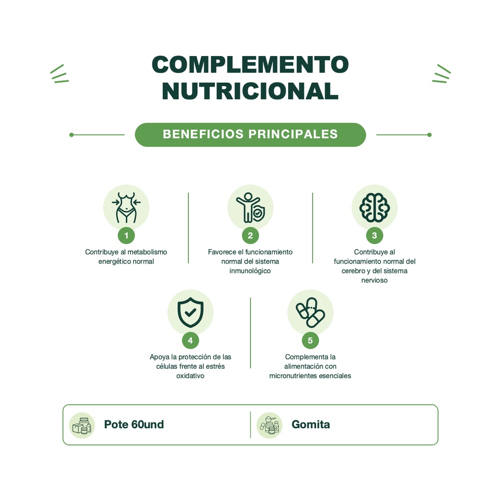 Multivitamínico Kids - Multi Enriquecido con Vitaminas - Sabor Plátano - 60 Gomitas - More