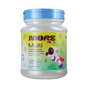 Multivitamínico Kids - Multi Enriquecido con Vitaminas - Sabor Plátano - 60 Gomitas - More