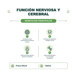 Vitaminas B1, B6 y B12 con Ácido Alfa Lipoico - Neuro Complex - 60 Tabletas - Mason Natural