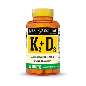 Vitamina K2 + D3 - 60 Tabletas - Mason Natural
