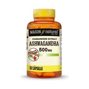 Ashwagandha 500 mg Extracto Estandarizado - 30 Cápsulas - Mason Natural