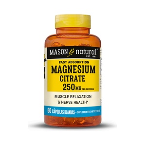 Magnesio Citrato 250 mg - 60 Cápsulas Blandas - Mason Natural