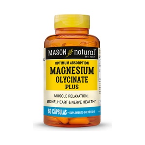 Glicinato de Magnesio Plus con Bioperine - 60 Cápsulas - Mason Natural