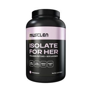 Proteína Aislada + Péptidos de Colágeno + Isoflavonas - Isolate For Her - Sabor Strawberry - 985 g - Musclen