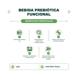 Bebida Prebiótica - Sabor Hierba Luisa y Limón - 355 ml - Mein