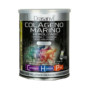 Colágeno Marino Hidrolizado + Vitamina C + Magnesio + Ácido Hialurónico - Sabor Vainilla - 300 g - DRASANVI