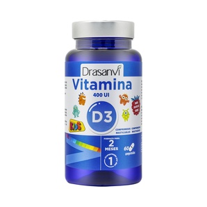Vitamina D3 400 UI Kids - 60 Comprimidos Masticables - Sabor Frutos del Bosque - DRASANVI