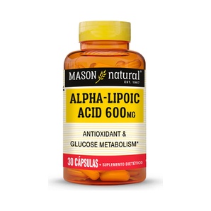 Ácido Alfa Lipoico 600 mg - 30 Cápsulas - Mason Natural