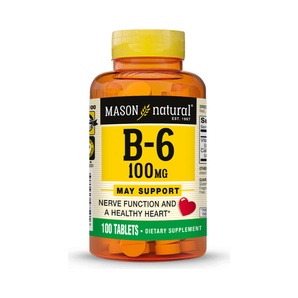 Vitamina B6 100 mg - 100 Tabletas - Mason Natural