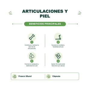 Ácido Hialurónico 100 mg- 30 Cápsulas - Mason Natural