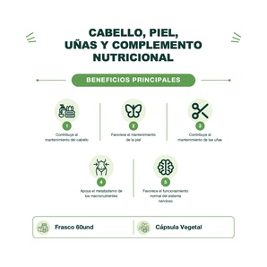 Biotina 10,000 mcg - 60 Cápsulas Vegetales - Solgar