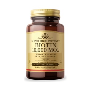 Biotina 10,000 mcg - 60 Cápsulas Vegetales - Solgar