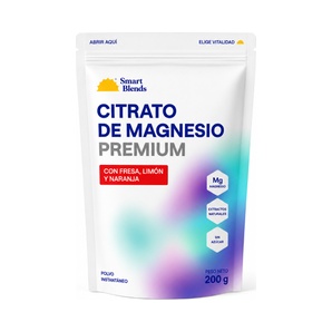 Citrato de Magnesio Premium con Fresa, Limón y Naranja - 200g - Smart Blends