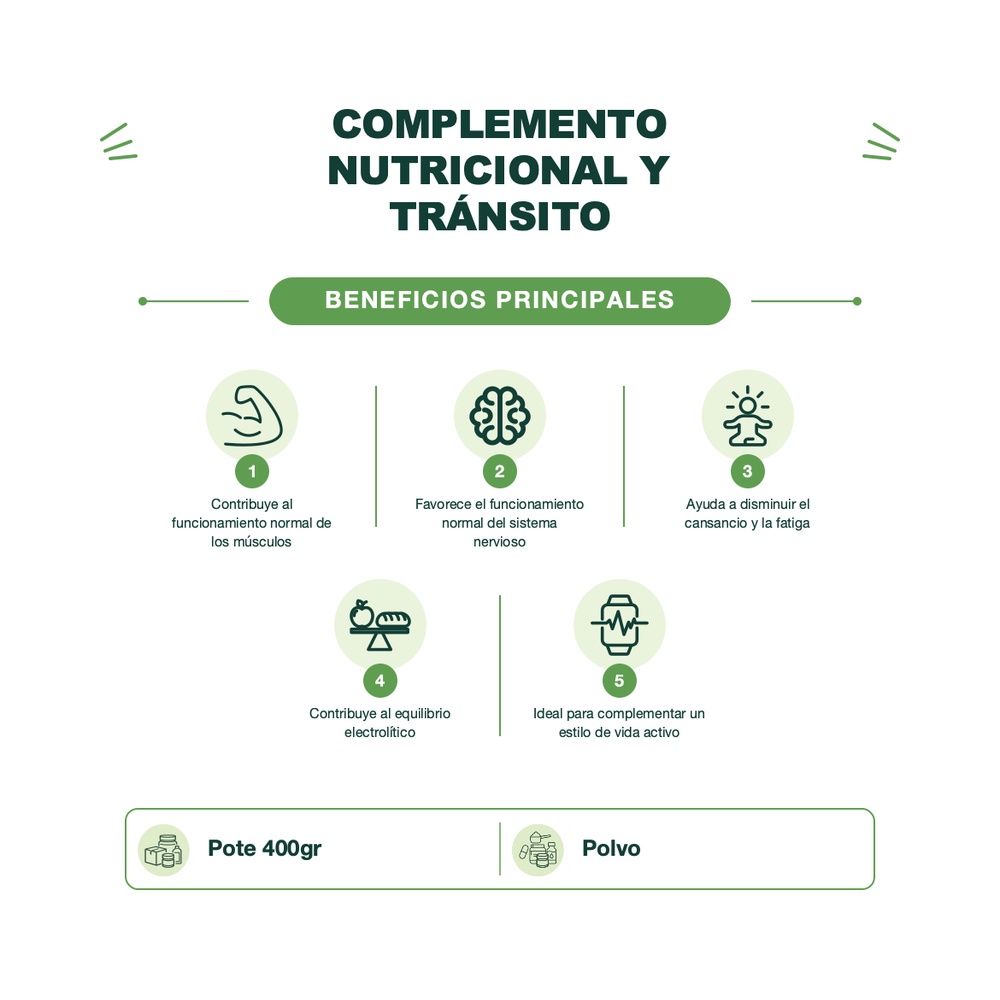 Citrato de Magnesio Premium con Limón - 400 g - Smart Blends