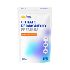 Citrato de Magnesio Premium con Naranja y Limón - 200g - Smart Blends