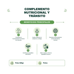 Citrato de Magnesio Premium con Naranja y Limón - 400 g - Smart Blends