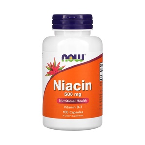 Vitamina B3 - Niacina 500 mg - 100 Cápsulas - NOW
