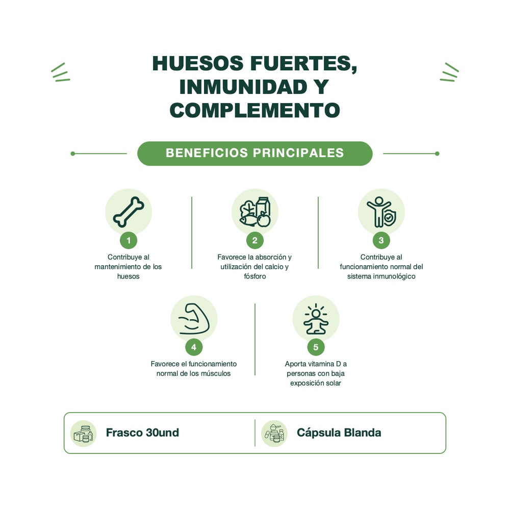 Vitamina D3 2,000 IU - 30 Cápsulas Blandas - NOW