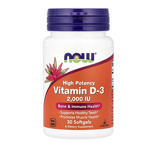 Vitamina D3 2,000 IU - 30 Cápsulas Blandas - NOW