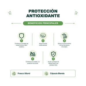 Vitamina E 1000 UI con Tocoferoles Mixtos Cápsulas Blandas - 50un - NOW