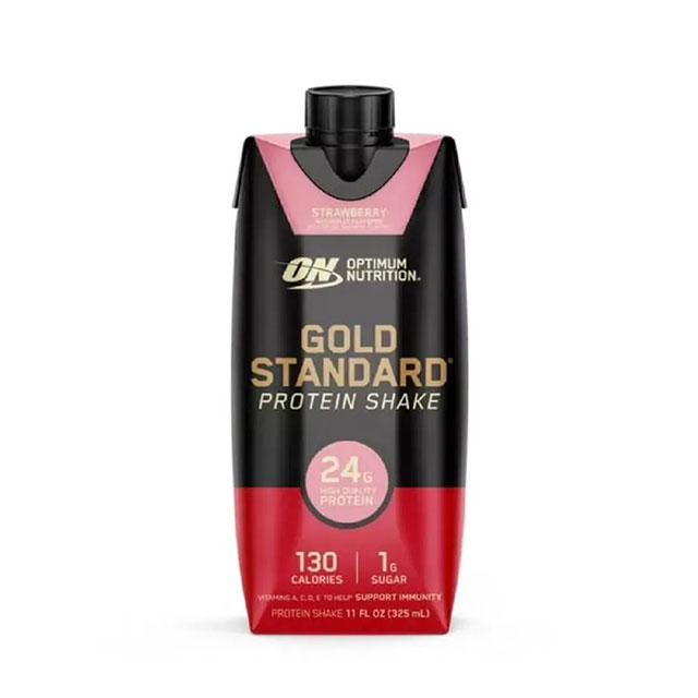 Proteína Bebible - Gold Standard Protein Shake - Sabor Fresa - 325 ml - Optimum Nutrition