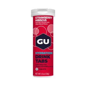 Tabletas de Hidratación + Cafeína - Sabor Strawberry Hibiscus - 12 Tabletas - GU