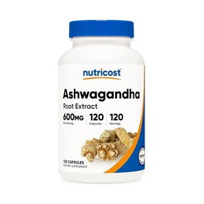 Ashwagandha Extracto de Raíz - 120 Cápsulas - Nutricost