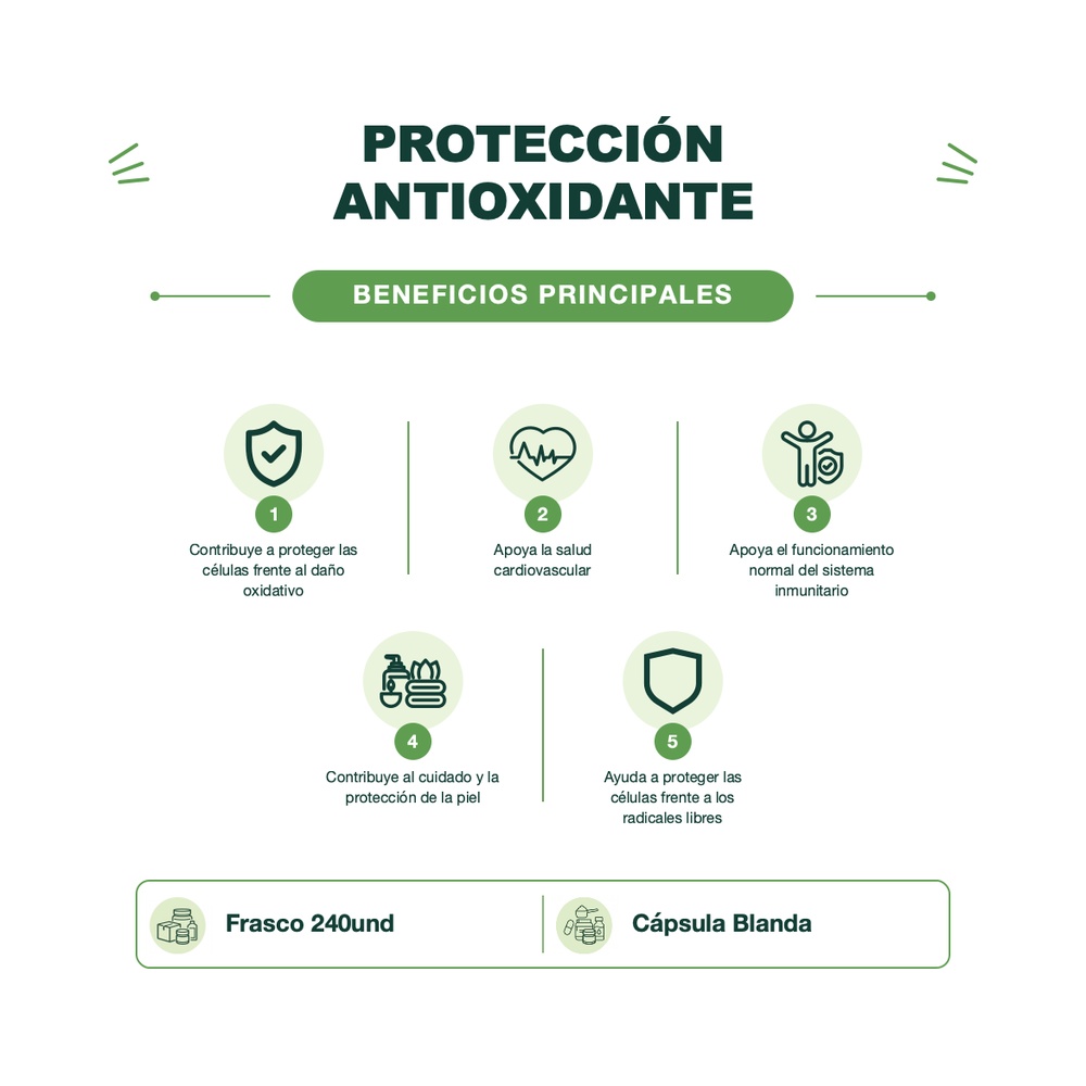 Vitamina E 400 UI - 240 Cápsulas Blandas - Nutricost