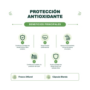 Vitamina E 400 UI - 240 Cápsulas Blandas - Nutricost