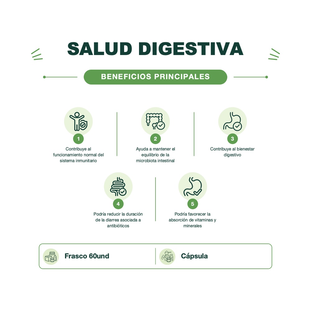 Probióticos - Probiotic Complex - 50 Billones UFC - 60 Cápsulas - Nutricost