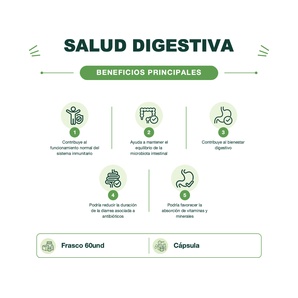 Probióticos - Probiotic Complex - 50 Billones UFC - 60 Cápsulas - Nutricost